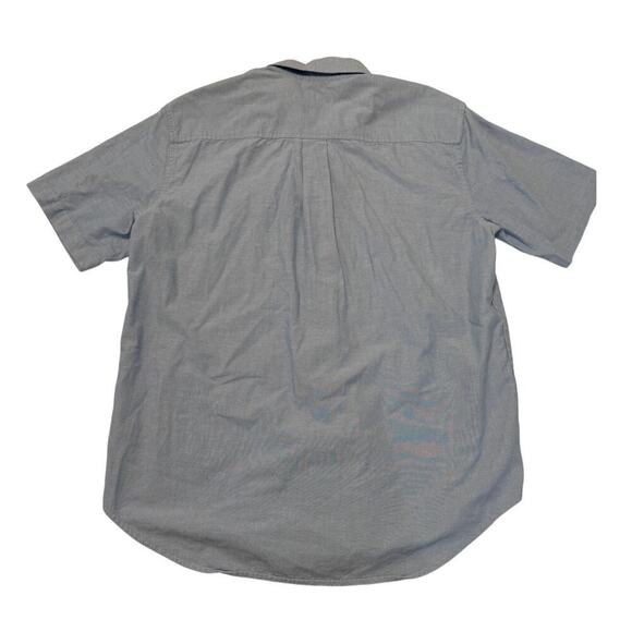St. John’s Bay Button Down Shirt Men’s XL Worry Free Blue Short Sleeve Casual - Picture 2 of 5